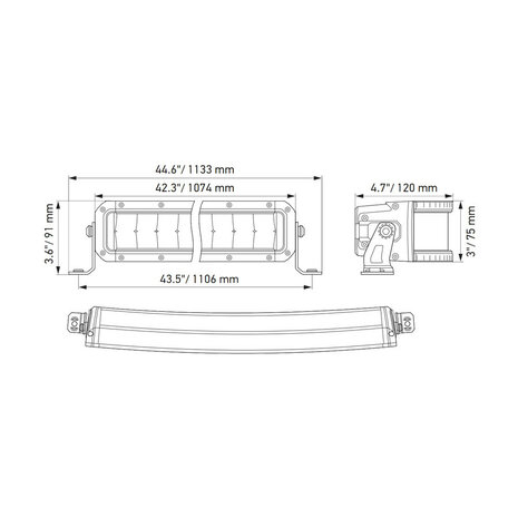 Hella ECE Black Magic Double Curved LED Lightbar 40" 102CM | 1FJ 358 196-621