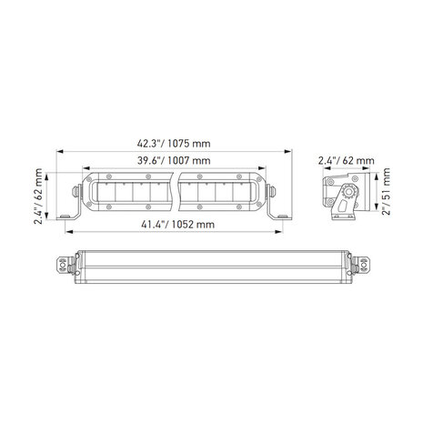 Hella ECE Black Magic Slim LED  Lightbar 40" 102CM | 1FJ 358 196-321