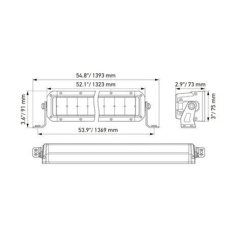 Hella Black Magic Double LED Lightbar 52" 132CM | 1GJ 358 197-441