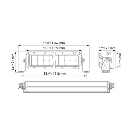 Hella Black Magic Double LED Lightbar 50" 127CM | 1GJ 358 197-431