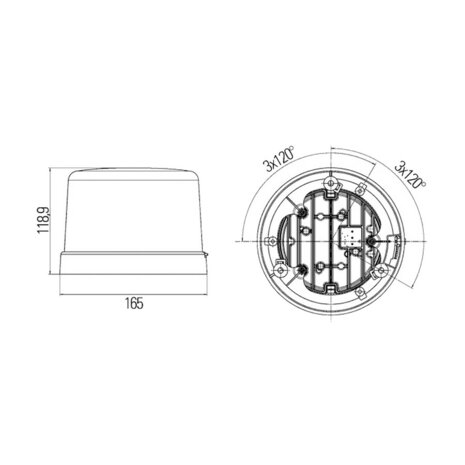 Hella LED Zwaailamp KL7000 12/24V Oranje | 2RL 011 484-001