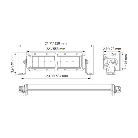 Hella ECE Black Magic Double LED Lightbar  21.5'' 55CM | 1FJ 358 196-401