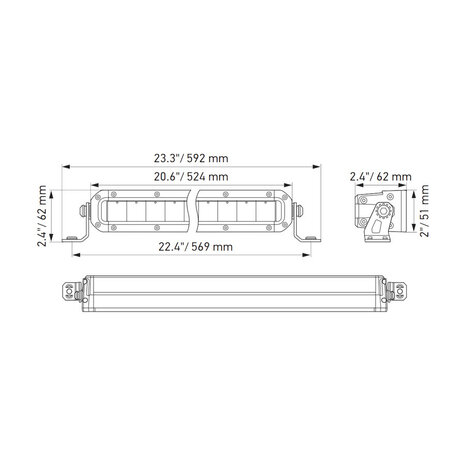 Hella ECE Black Magic Slim LED Lightbar 20" 51CM | 1FJ 358 196-301