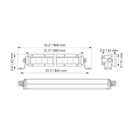 Hella ECE Black Magic Slim LED Lightbar 32" 81CM | 1FJ 358 196-311