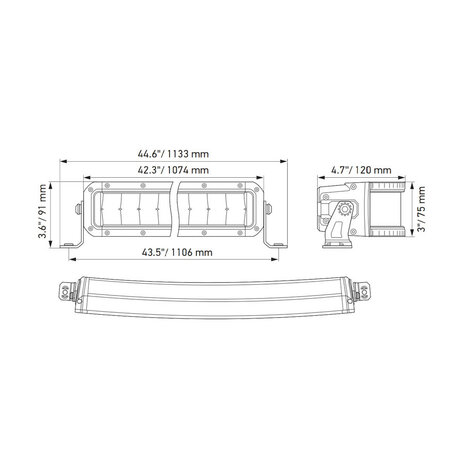 Hella Black Magic Double Curved LED Lightbar 40" 102CM | 1GJ 358 197-621