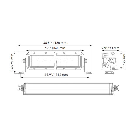 Hella ECE Black Magic Double LED Lightbar 40'' 102CM | 1FJ 358 196-421