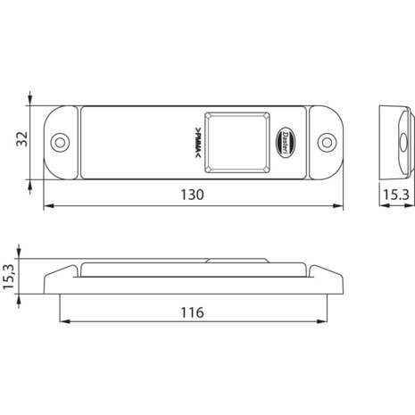 LED Zijmarkering Oranje Met Reflector En AMP-Superseal Connector