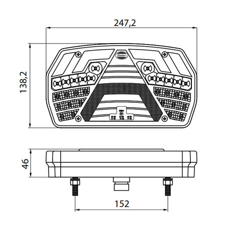 Led Achterlicht Rechts 6 Functies + Dynamische richtingaanwijzer