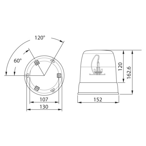 Rood Losse Lens Voor Dasteri 460 serie zwaailampen