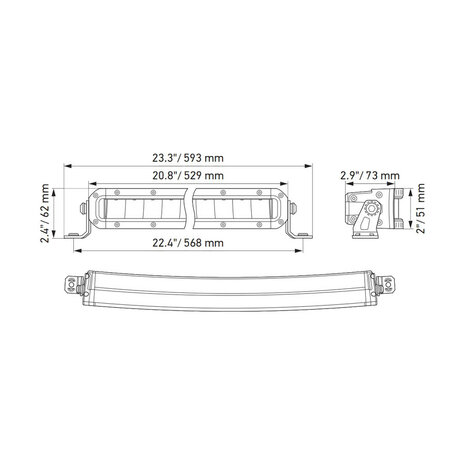 Hella Black Magic Curved LED Lightbar 20" 51CM | 1GJ 358 197-501