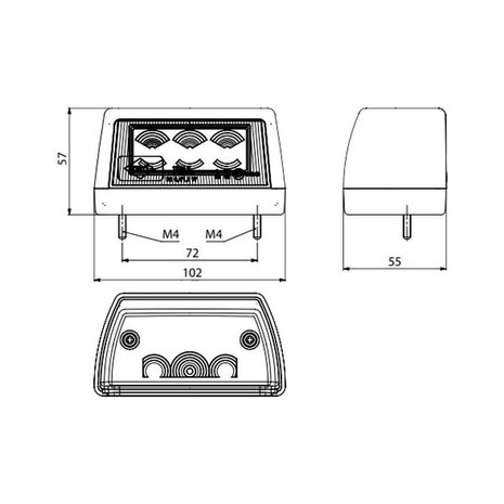 Horpol LED Kentekenverlichting 12-24V Rood LTD 2111