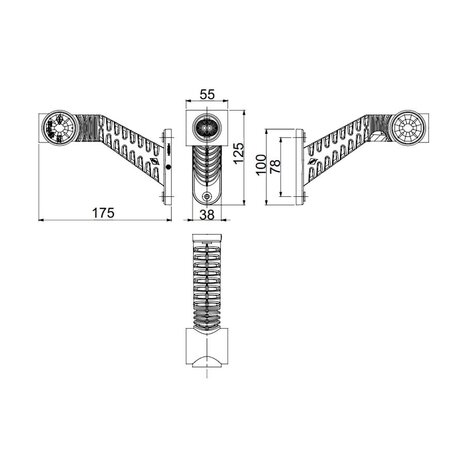 Horpol LED Breedtelamp 3-Functies Schuin Lang Links