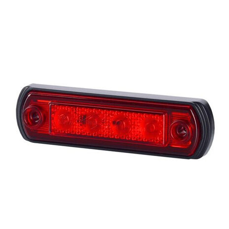 Horpol LED Markeringslamp Rood Platte Montage 4 Leds LD-677