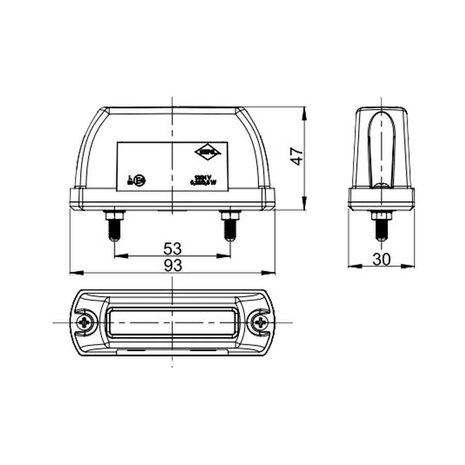 Horpol LED Kentekenverlichting 12-24V Rood LTD 669