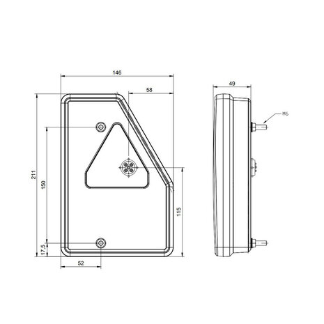 Fristom FT-277 LED Achterlicht Links 5-Functies