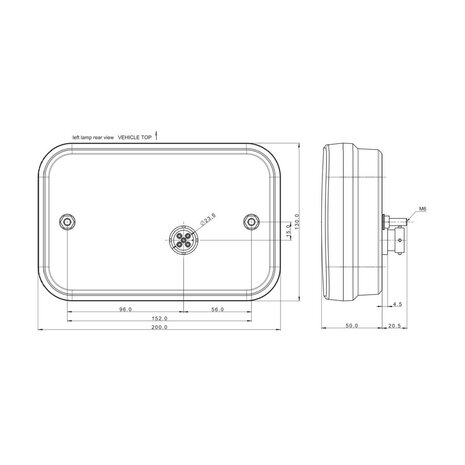 Fristom FT-270 LED Achterlicht Links 5-Functies Canbus 12V