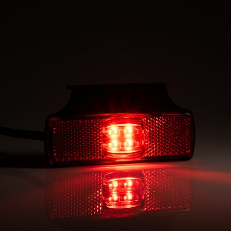 Fristom LED Markeringslamp Rood + Reflector met Bevestigingsbeugel