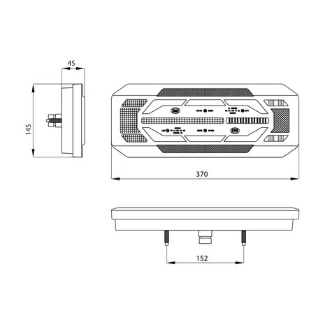 Dasteri DSL-6004 5-Lichtfuncties LED Achterlicht Rechts