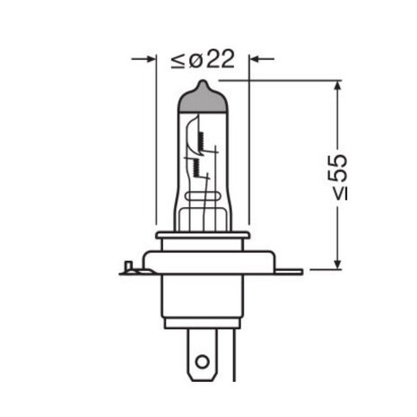 Osram H4 Night Breaker 200 Duobox 12V 60/55W P43t