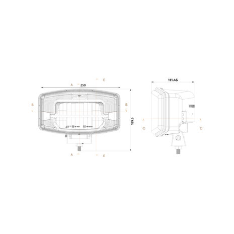 Boreman LED Verstraler + Chrome Behuizing (AMP-Superseal)