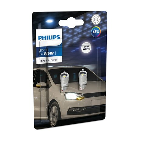 Philips LED Retrofit W5W T10 12V Wit W2.1x9.5d 2 Stuks