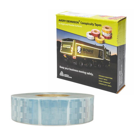 Avery V-6790 Contour Reflectietape Wit | Rol 50M