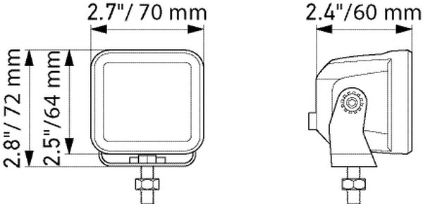 Hella LED Cube Set 2.7"  Verstraler | 1FA 358 176-801