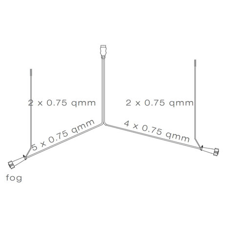 Aspöck Kabelboom 5,2 meter + 2x aftakking DC 3M