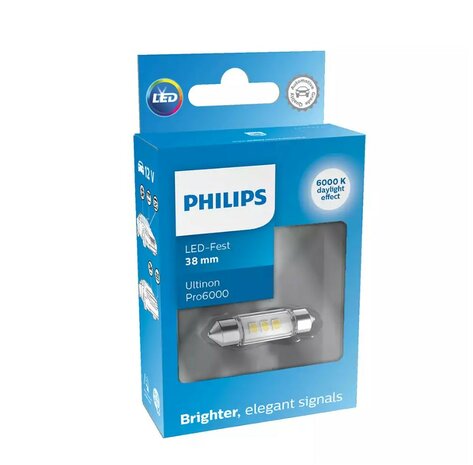 Philips SV8.5 Festoon 38mm Koudwit 6000K 12V