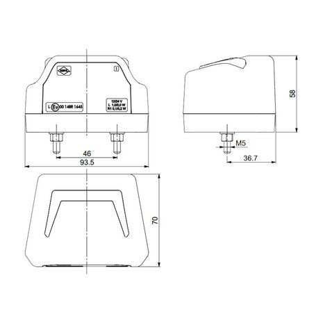 Horpol LED Kentekenverlichting 12-24V Zwart NEON-Look + Achtermarkering LTD 2834