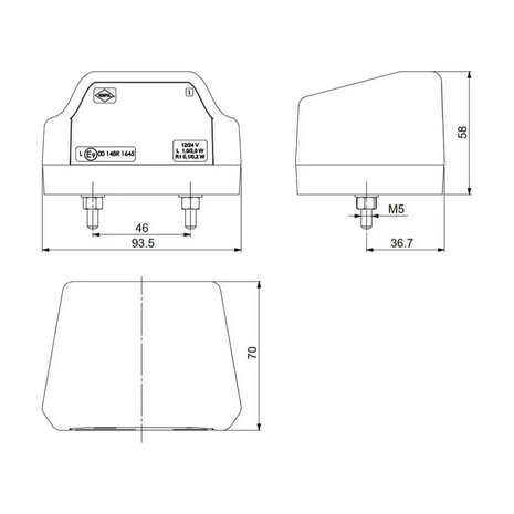 Horpol LED Kentekenverlichting 12-24V Zwart NEON-Look LTD 2833