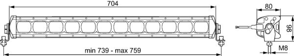 Hella Werklamp VF LBX 720 led 10-30V 720mm combo | 1GJ 360 003-002