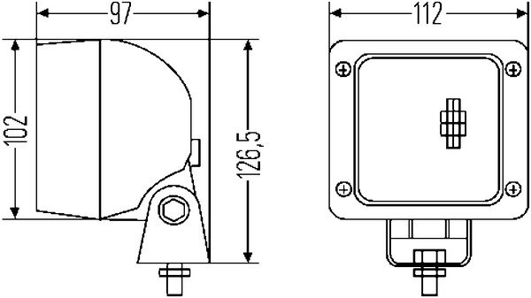 Hella Werklamp UltraBeam Boutbevestiging | 1GA 007 506-001