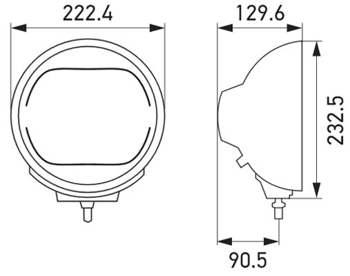 Hella Verstr Luminator led zwart Ref 50 12/24V | 1F8 016 560-011