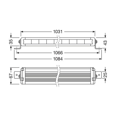 Osram LED Lightbar Combi VX1000-CB SR SM 103CM