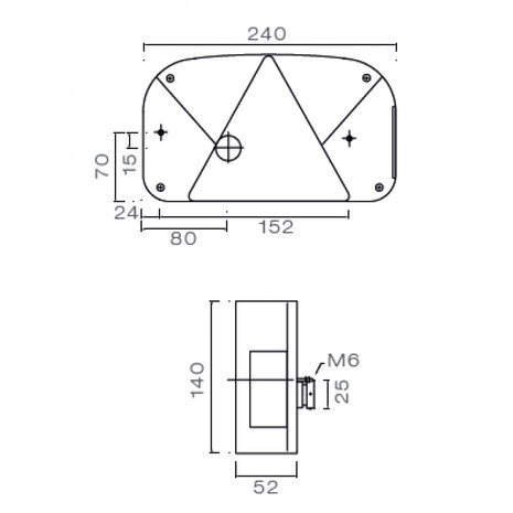 Aspöck Achterlicht Multipoint 2 Rechts + Achteruitrijlicht