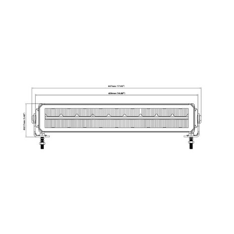 Boreman LED Lightbar + Stadslicht Wit of Oranje 17"