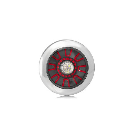 Fristom FT-314 LED Achterlicht 3-Functies Chrome Inbouw