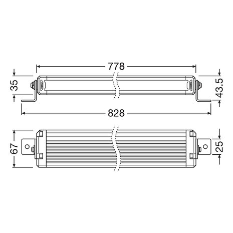 Osram LED Lightbar Combi VX750-CB SR SM 78cm