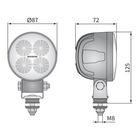 LED Werklamp Breedstraler 1500LM + Deutsch-DT