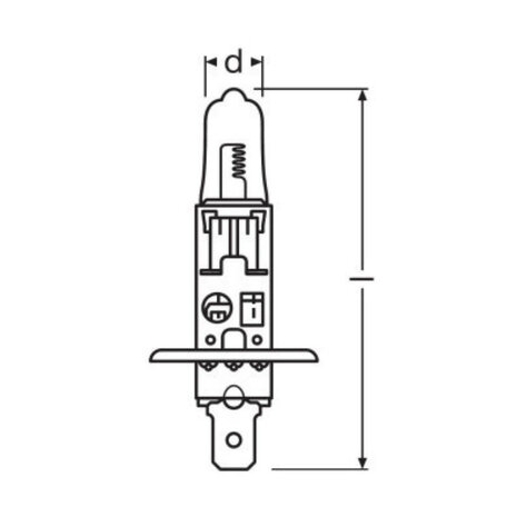 Osram H1 Halogeenlamp 12V 100W Super Bright Premium P14.5s