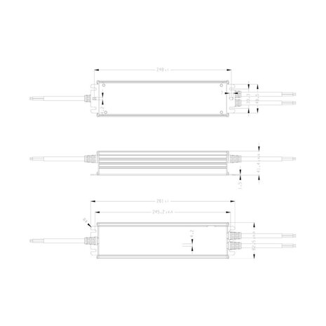 Waterdichte 12 Volt DC 300W LED Voeding