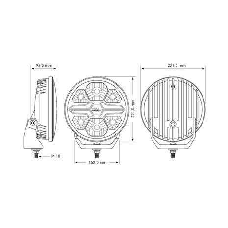 Hella LED Verstraler Blade 9" Zwart Wit/Oranje Positielicht Ref 25