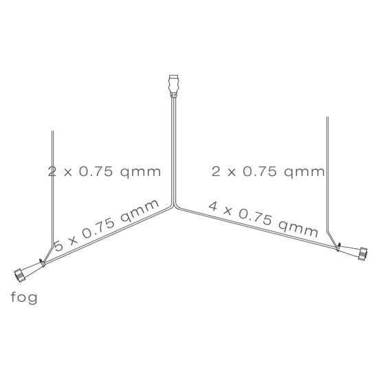 Aspöck Kabelboom 5m + 2x aftakking steekverbinder