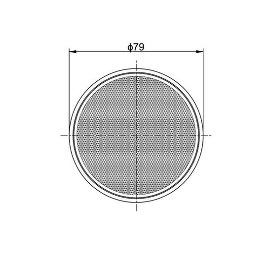 Reflector Rond Met Plakstrip Ø79mm Rood