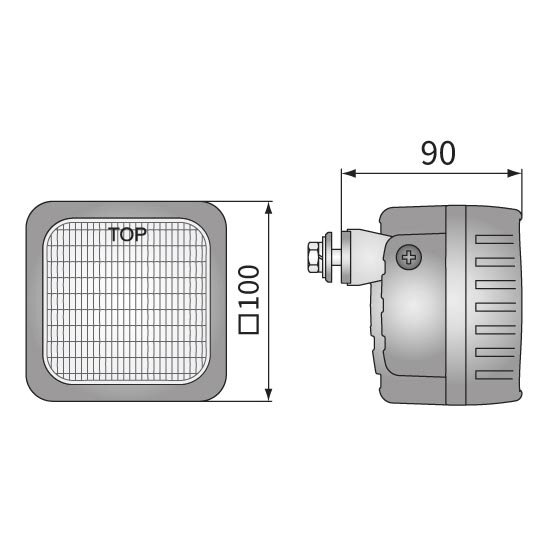 LED Werklamp Breedstraler 1500LM + Kabel + Achtermontage