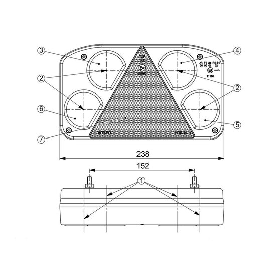 Horpol LED Achterlicht Rechts LZD 2074