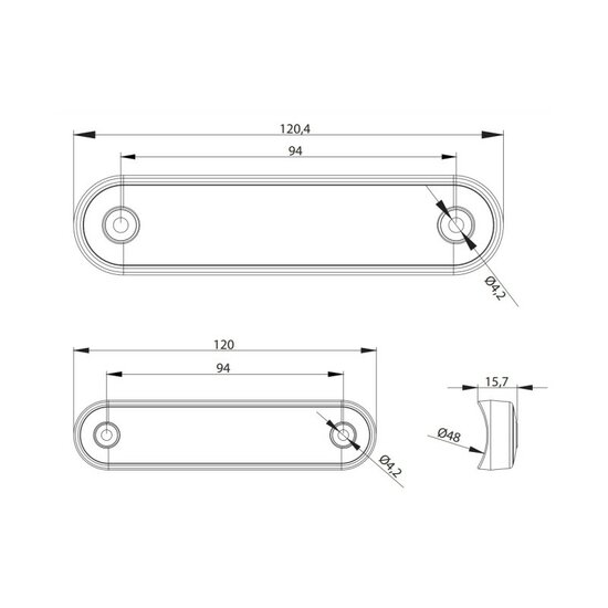 Fristom FT-073 ZIEL LED Markeringslamp Groen Lang