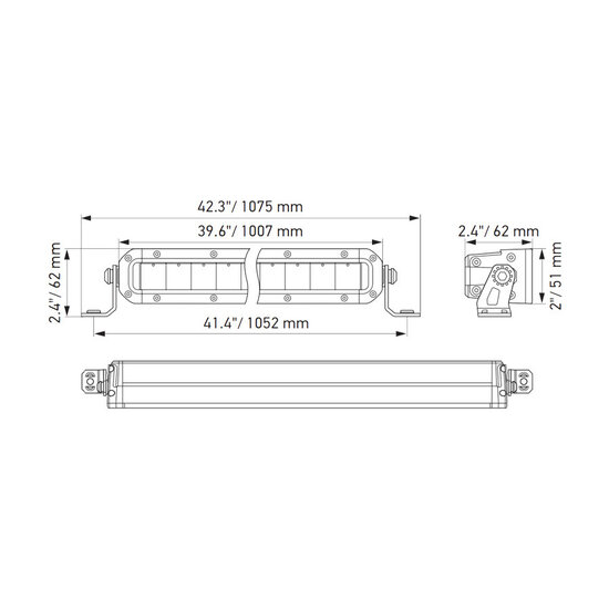 Hella ECE Black Magic Slim LED Lightbar 40" 102CM | 1FJ 358 196-321