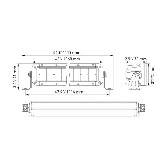 Hella ECE Black Magic Double LED Lightbar 40&#039;&#039; 102CM | 1FJ 358 196-421